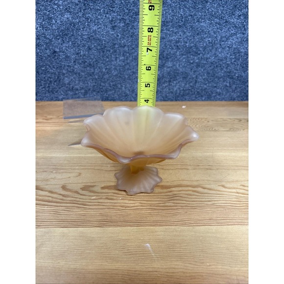 Vintage Westmoreland Glass‎ Frosted Peach Bowl Candy Compote - Picture 6 of 6